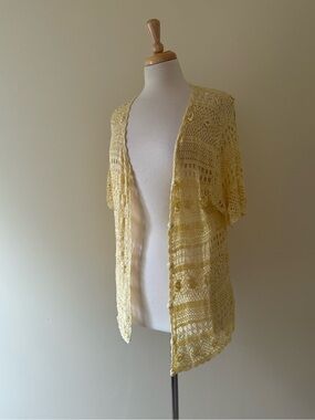 Beta’s Choice Crochet Open Cardigan | Boho Festival Duster | XL